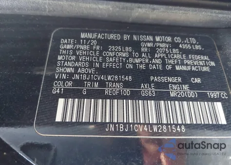 2020 Nissan Rogue Sport S Fwd Xtronic Cvt из США, поврежденный, VIN JN1BJ1CV4LW281548